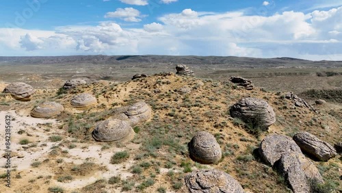 The valley of stone balls or the Torysh tract is located at the northern tip of western Karatau, near the Shetpe village in Western Kazakhstan. photo