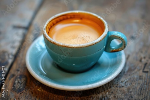A Close Up of a Cup of Coffee on a Table
