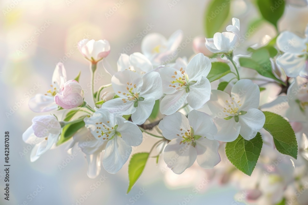 Delicate Cherry Blossoms in Soft Sunlight Delicate Cherry Blossoms in Soft Sunlight