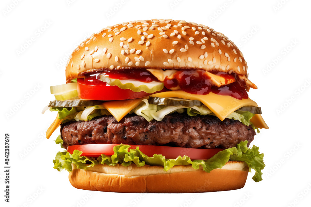 Hamburger on transparent background. Hamburger on transparent background.