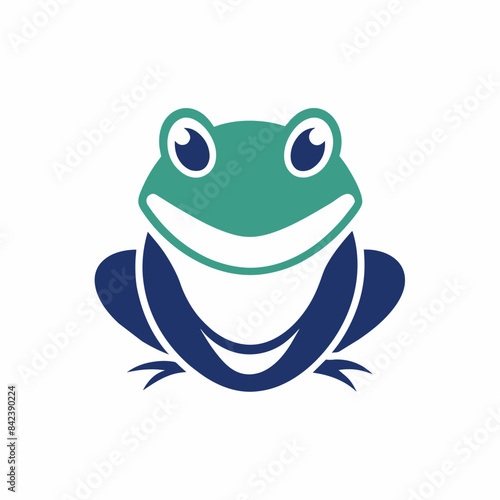 Simple and minimalist frog logo icon vector illustration   © Sumondesigner_42