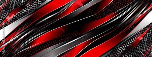 Red and black racing stripes vector background with abstract design elements for car wrap