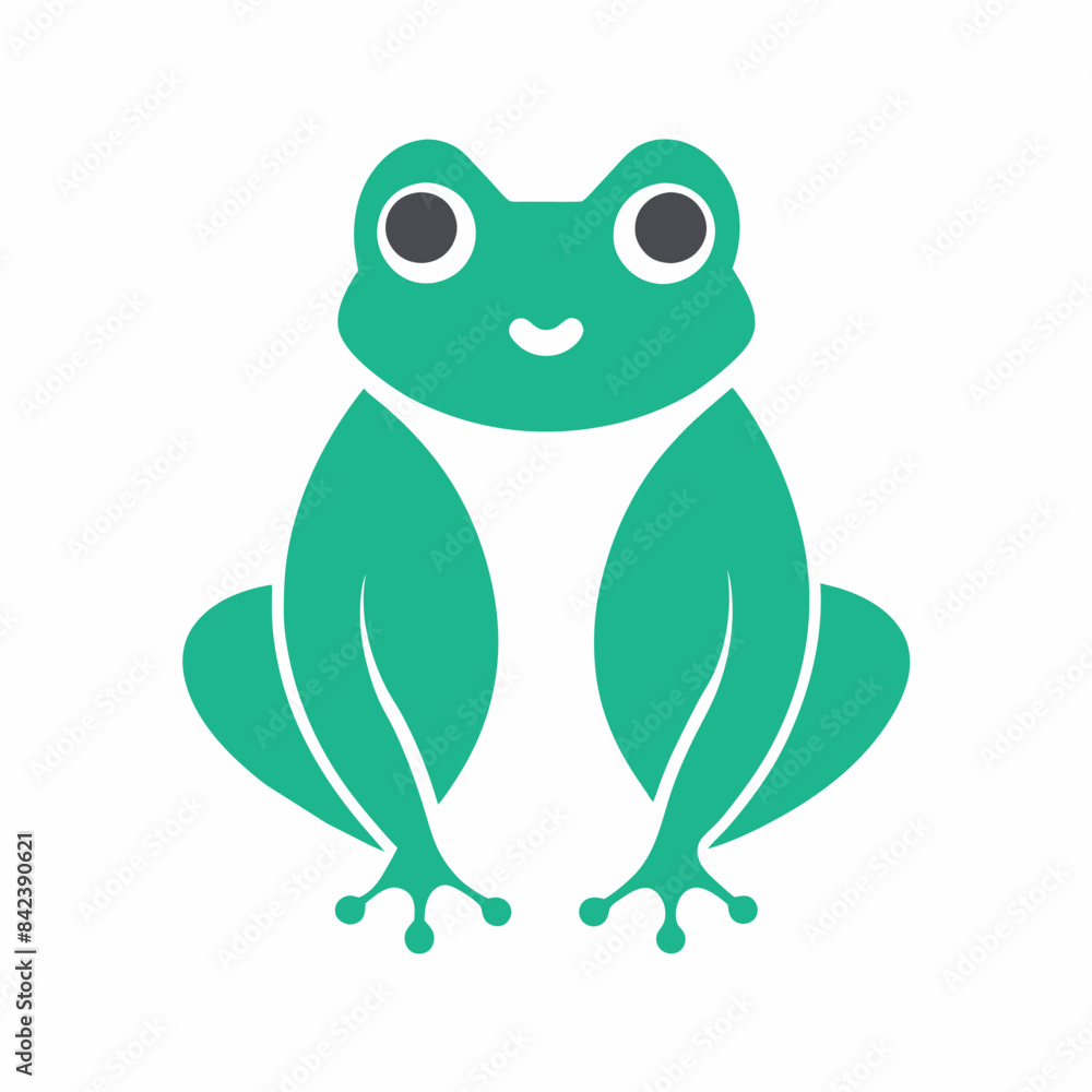 Simple and minimalist frog logo icon vector illustration Simple and minimalist frog logo icon vector illustration
