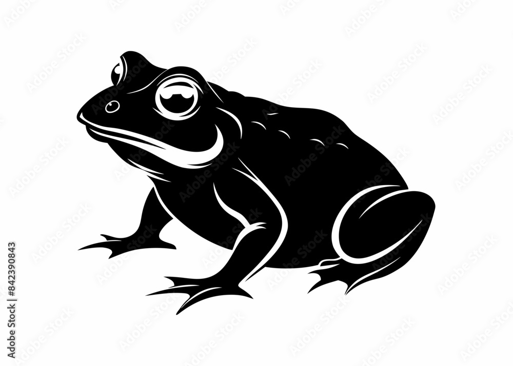 Fotografie Vector illustration of toad silhouette