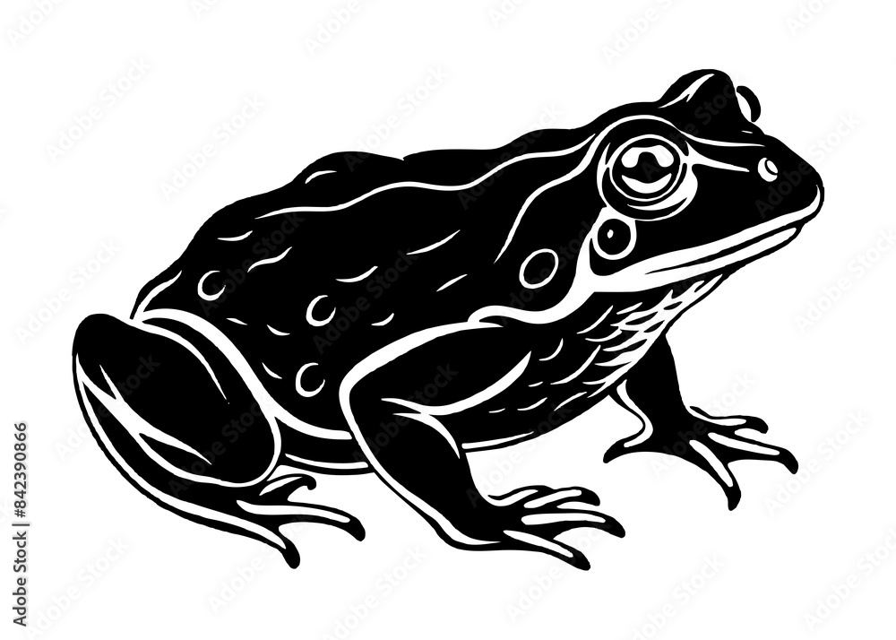 Vector illustration of toad silhouette Vector illustration of toad silhouette
