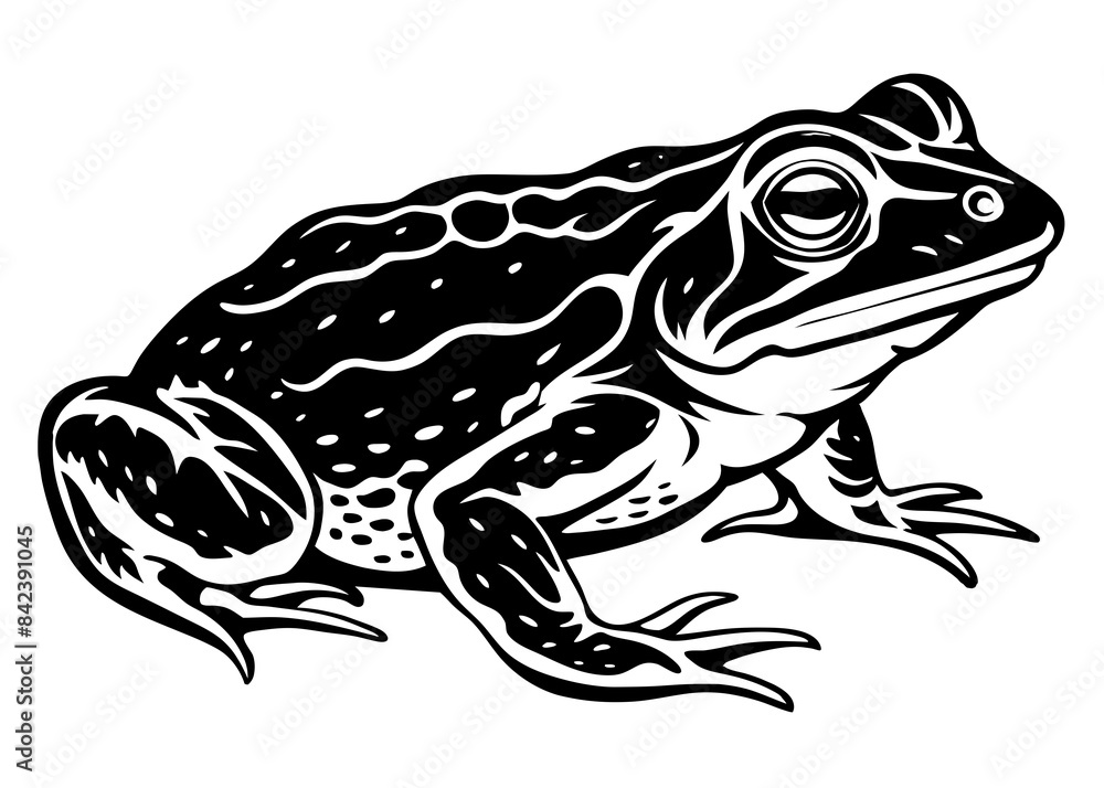 Vector illustration of toad silhouette Vector illustration of toad silhouette