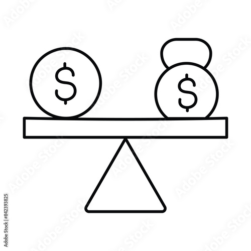 Illustrate wealth accumulation with an icon representing compound interest, symbolizing the growth of investments and savings over time. Ediatble Stroke.
