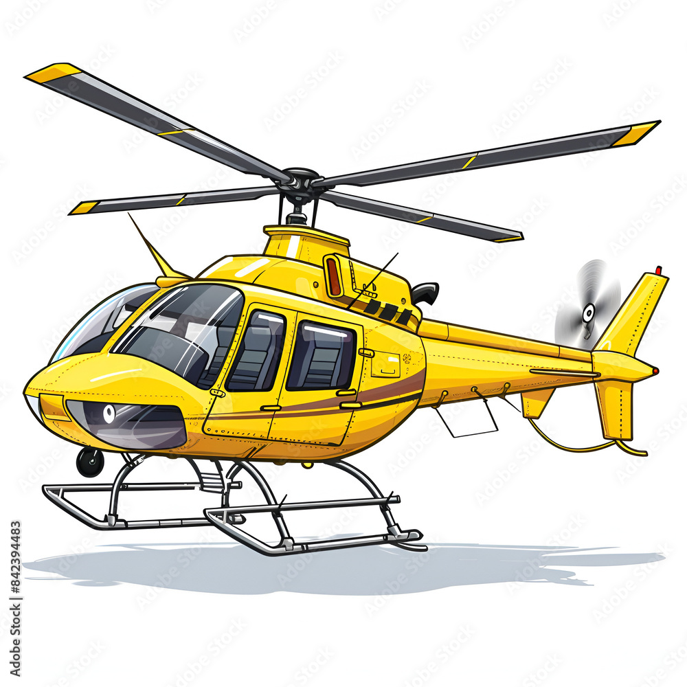 Fototapeta premium cartoon airplane, Generative AI 
