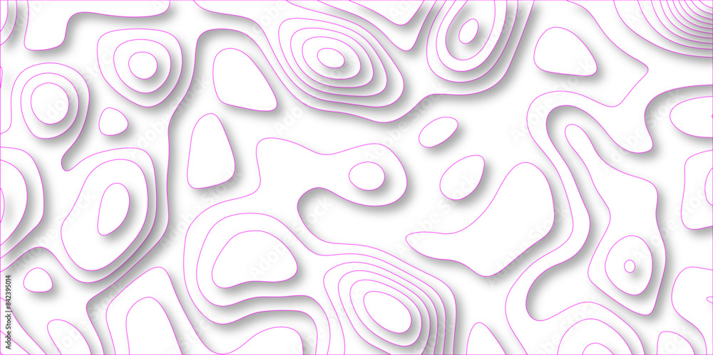 Abstract wavy line 3d paper cut white background with shadows. Abstract realistic papercut decoration textured with wavy layers. Topographic contour lines vector map seamless pattern vector. Abstract wavy line 3d paper cut white background with shadows. Abstract realistic papercut decoration textured with wavy layers. Topographic contour lines vector map seamless pattern vector.