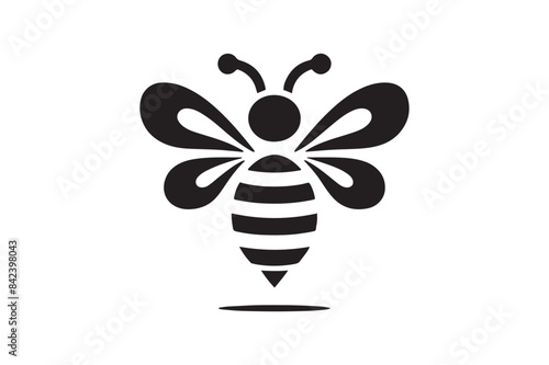Bee silhouette vector illustration