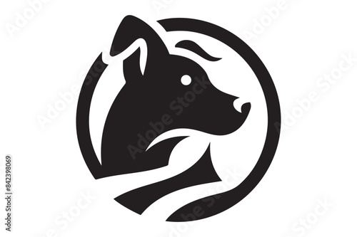 Dog silhouette vector illustration