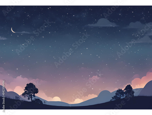 landscape with stars