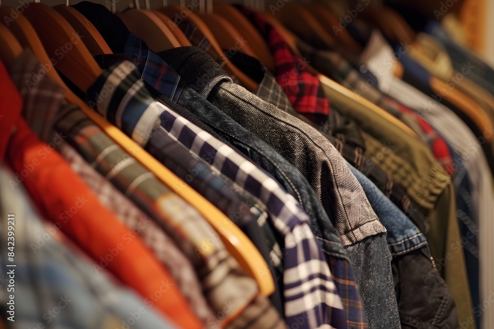Colorful clothes on hangers. Colorful clothes on hangers.