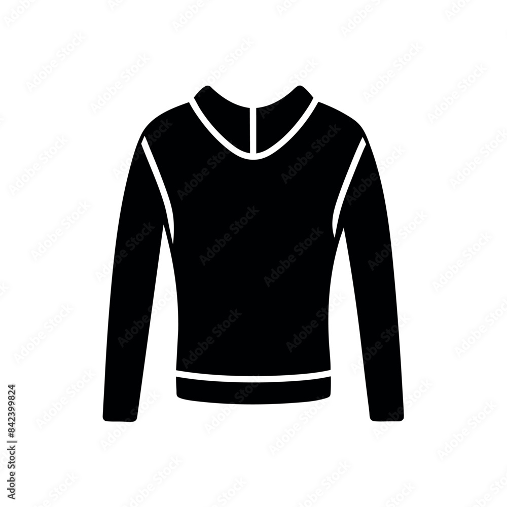 a modern and stylish jumper  mockup vector silhouette