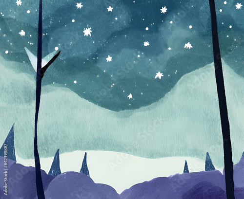 winter forest landscape