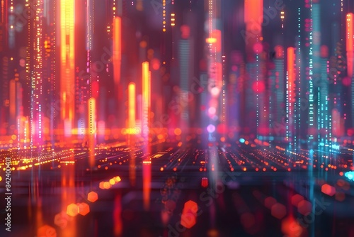 Captivating Visualization of Dynamic Data Analytics with Luminous Prismatic Elements