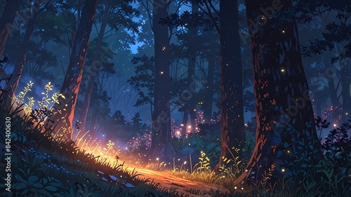 Forest in the night 