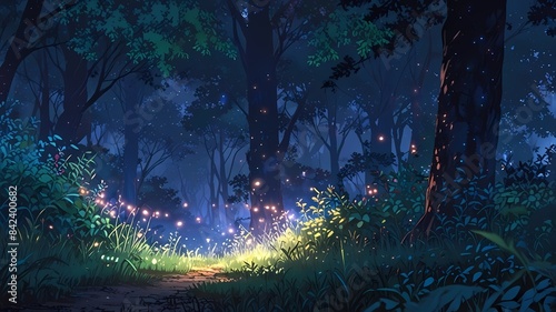 Forest in the night 