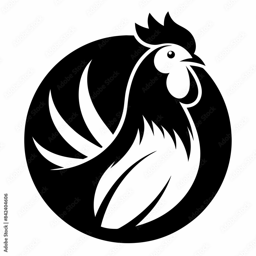 Elegant Chicken Rooster Logo Silhouette: Unique Designs for Branding Elegant Chicken Rooster Logo Silhouette: Unique Designs for Branding