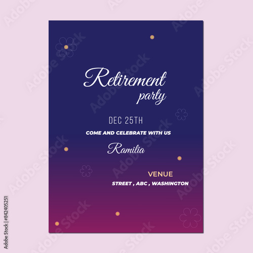Happy retirement party invitation
