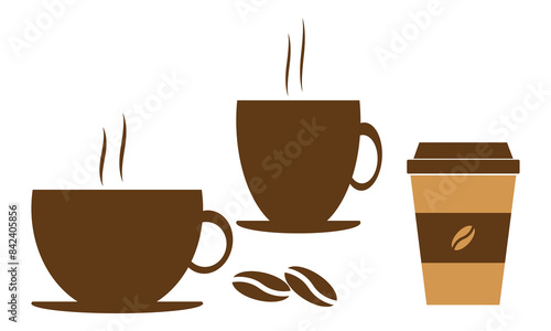 Coffee Cup Vector And Illustration Collection. 