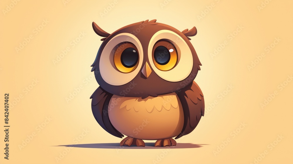 2d illustration of an adorable cartoon owl 2d illustration of an adorable cartoon owl