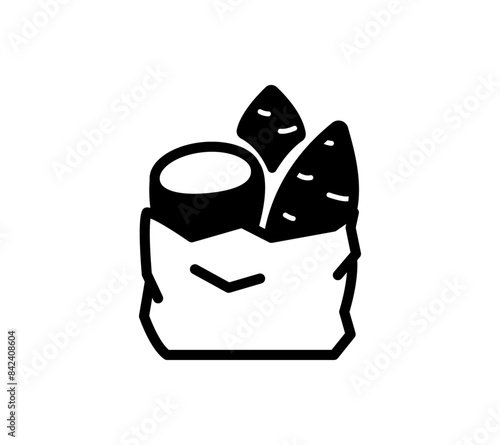 シンプルな焼きイモのイラスト
