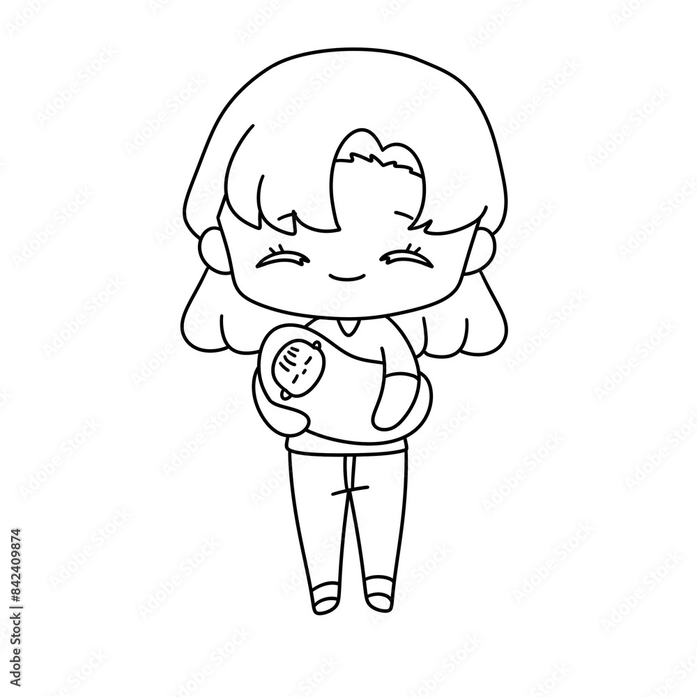 A woman is holding a baby in her arms A woman is holding a baby in her arms