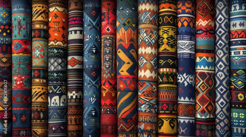 Patterns inspired by Tajik Pamiri textiles, featuring geometric designs and vibrant color combinations. Patterns inspired by Tajik Pamiri textiles, featuring geometric designs and vibrant color combinations.