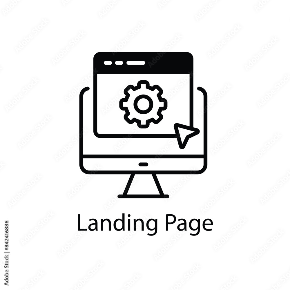 Landing Page vector icon Landing Page vector icon