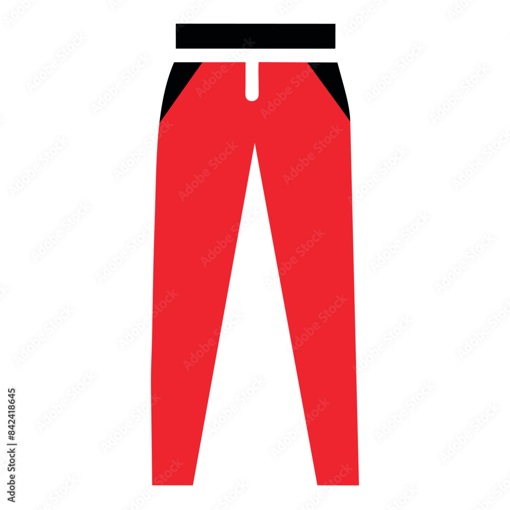modern and stylish pants mockup vector silhouette on a white background modern and stylish pants mockup vector silhouette on a white background