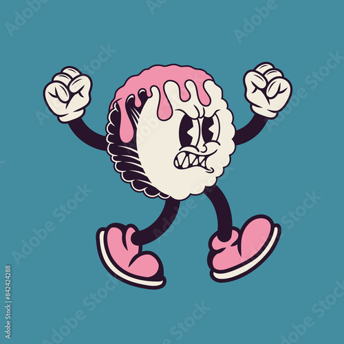 Retro character design from meatball