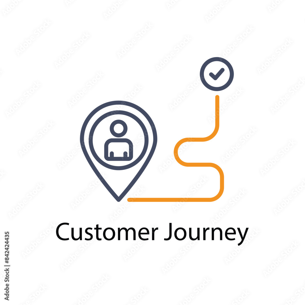 Customer Journey vector icon Customer Journey vector icon