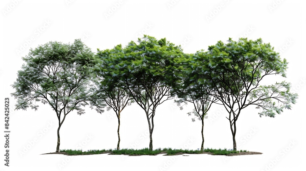 Obraz premium Trees isolated on white background tropical trees isolated used for design advertising and architecture : Generative AI
