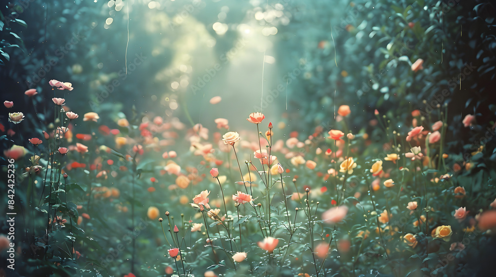 Nostalgic film photograph capturing a flower patch and everyday life from our childhood, evoking memories and nostalgia. Suitable for vintage style and lifestyle content. Nostalgic film photograph capturing a flower patch and everyday life from our childhood, evoking memories and nostalgia. Suitable for vintage style and lifestyle content.