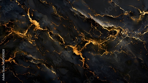 black and gold marble stone background © sungedi