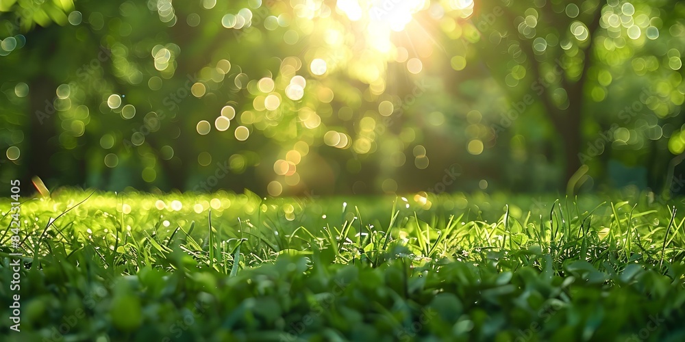 Sunlight illuminating blurry green trees and grass, forming a serene natural backdrop. Concept Nature Photography, Sunlit Landscape, Greenery, Blurry Background, Serene Atmosphere Sunlight illuminating blurry green trees and grass, forming a serene natural backdrop. Concept Nature Photography, Sunlit Landscape, Greenery, Blurry Background, Serene Atmosphere