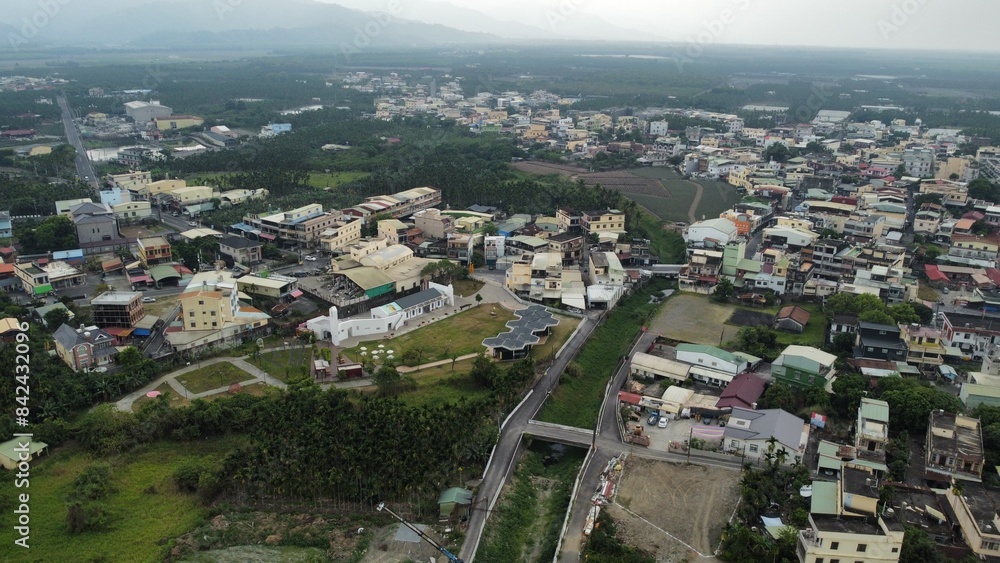 Fototapeta premium Taiwan Pingtung rural aerial photo