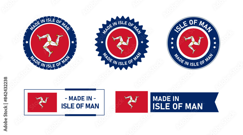 Isle of man flag, Made in Isle of man. Tag, Seal, Stamp, Flag, Icon vector Isle of man flag, Made in Isle of man. Tag, Seal, Stamp, Flag, Icon vector