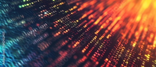 Wallpaper Mural abstract background of coding software for artificial intelligence, blue and violet tone Torontodigital.ca