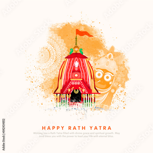 Creative jagannath rath yatra indian festival post design