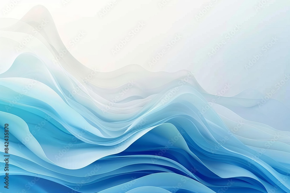 Fototapeta premium Abstract blue and white gradient background,