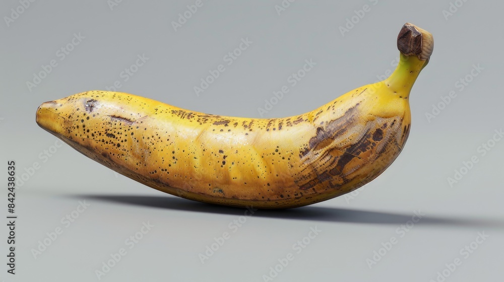Banana isolated on a grey background Banana isolated on a grey background