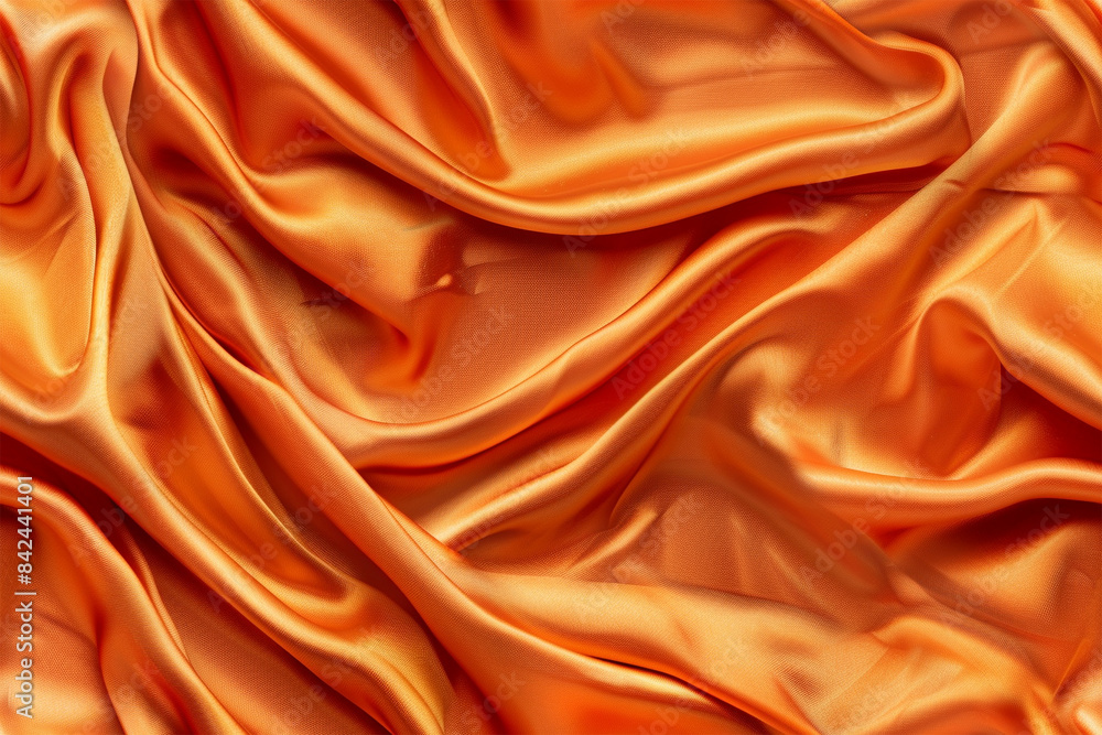 Orange Silk satin background fabric texture, elegant fashion textile material Orange Silk satin background fabric texture, elegant fashion textile material