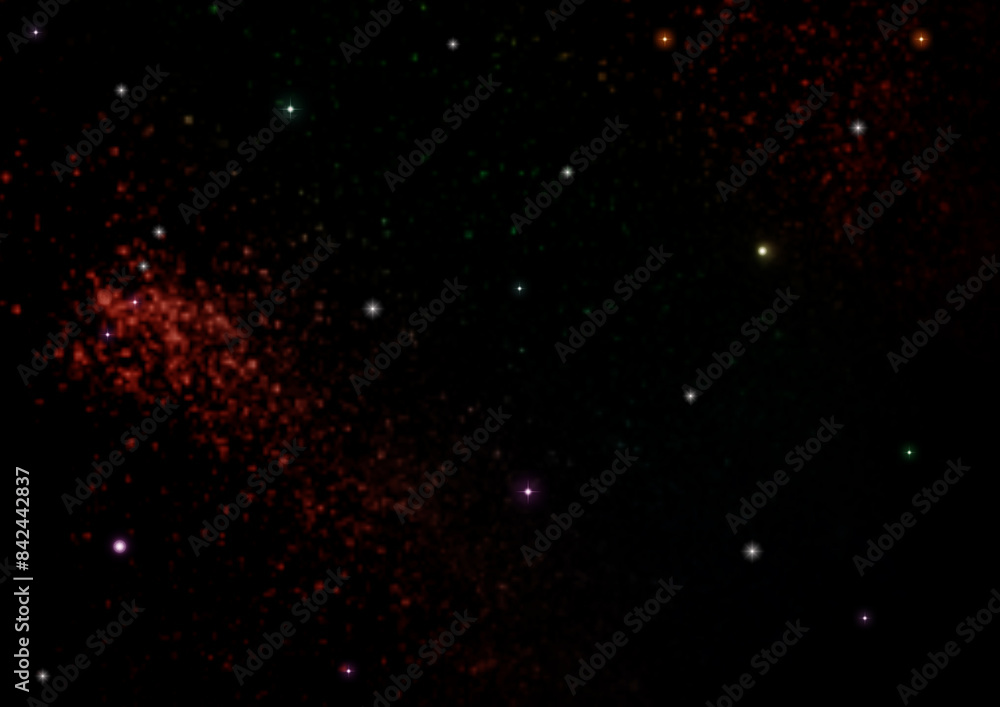 galaxy in a free space. 3D rendering