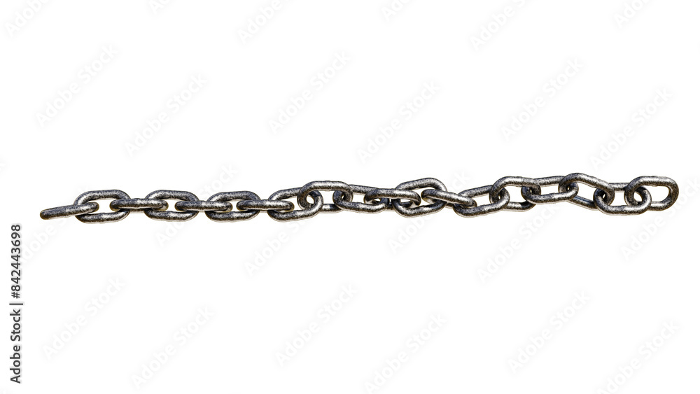 chain assembly connected metal link 3D rendering chain assembly connected metal link 3D rendering