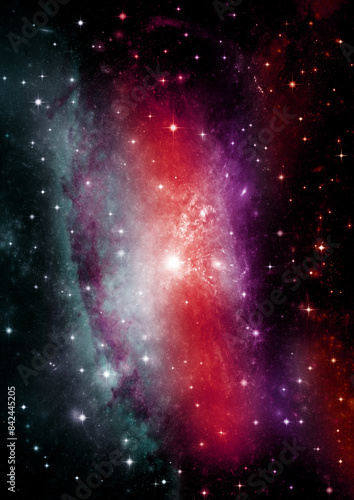Obraz na płótnie galaxy in a free space. 3D rendering w salonie