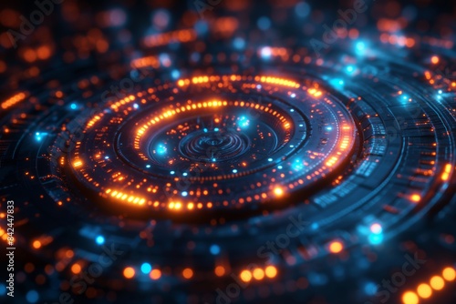 Wallpaper Mural background with circles technology Torontodigital.ca