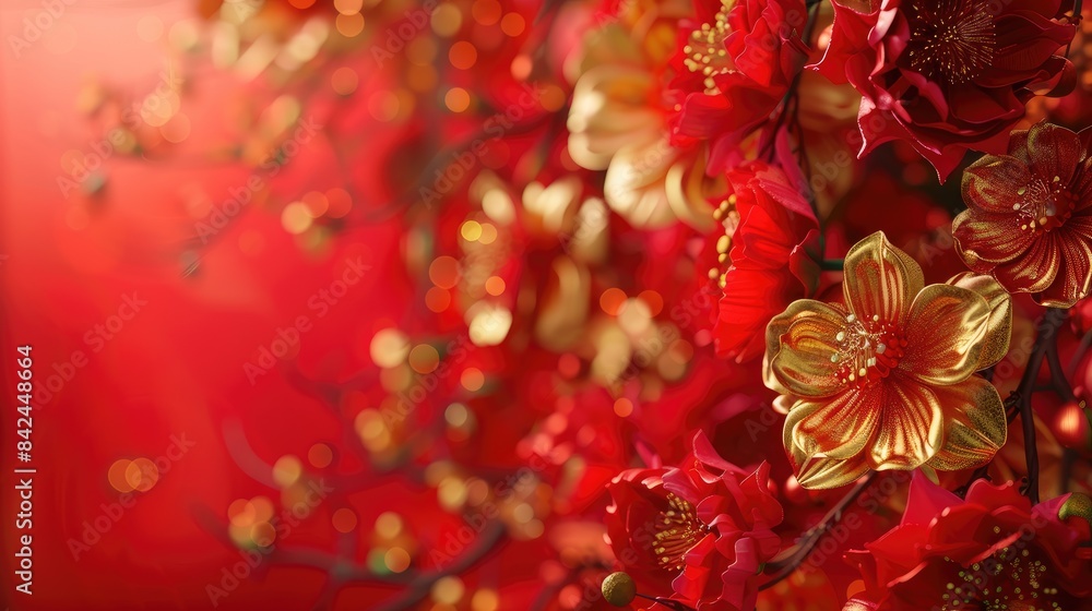 Attractive card for celebrating Chinese New Year on a bright backdrop Attractive card for celebrating Chinese New Year on a bright backdrop