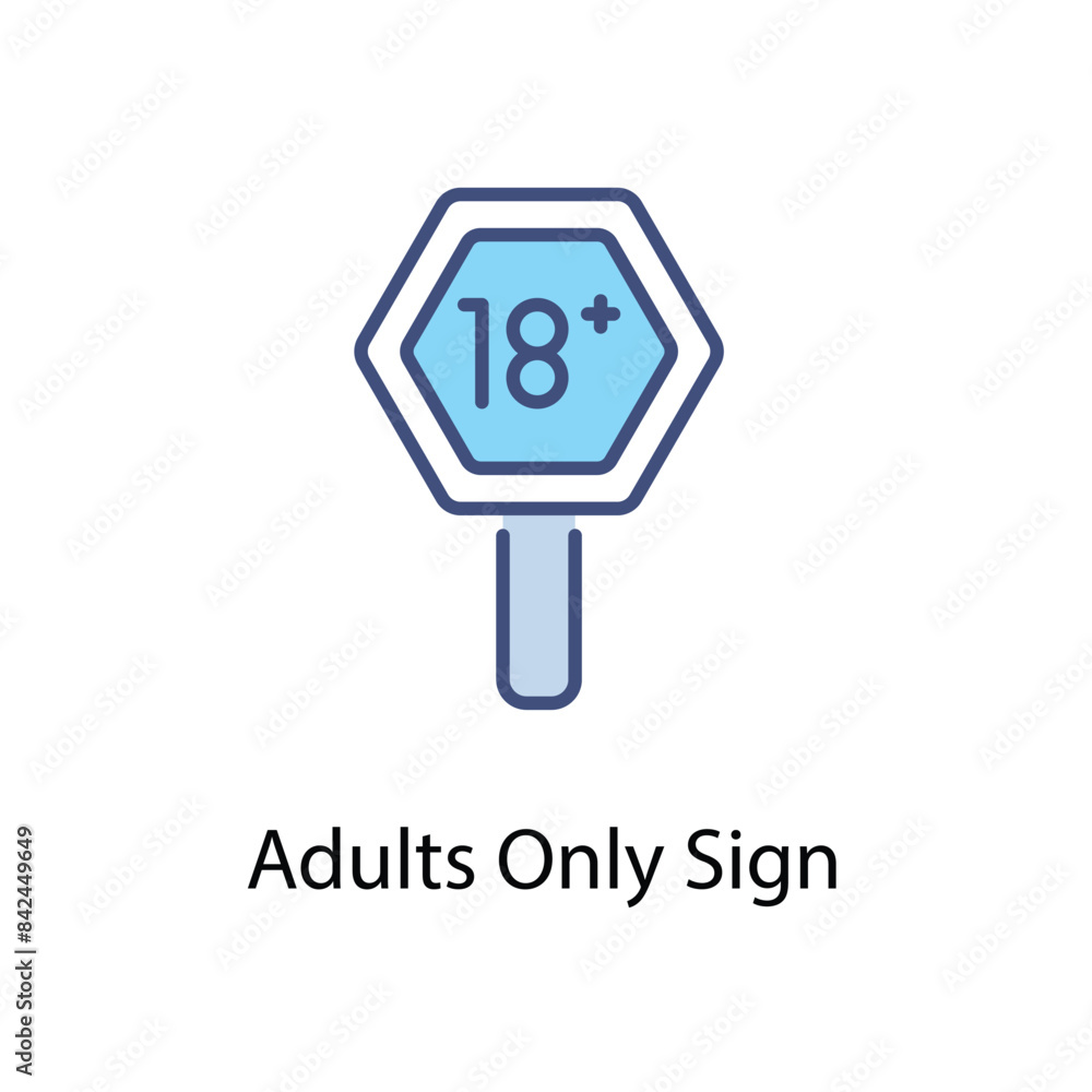 Adults Only Sign icons vector set stock illustration. Adults Only Sign icons vector set stock illustration.